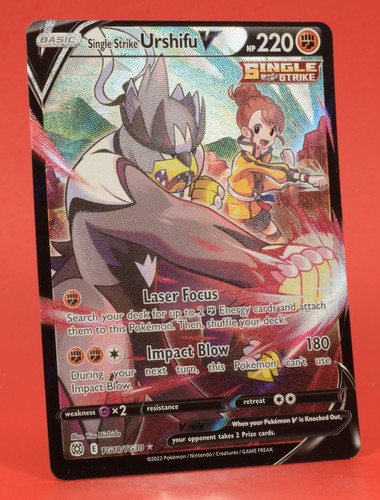 Pokemon Englisch TCG Karte Brilliant Stars Trainer Gallery Urshifu V TG18/TG30 - Bild 3 von 4