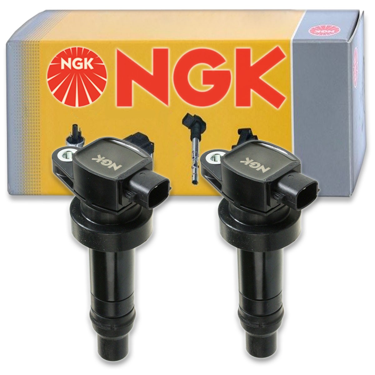 2 pc NGK 48750 U5067 Ignition Coils for UF636 UF-636 IC739 GN10590 E1136 bu