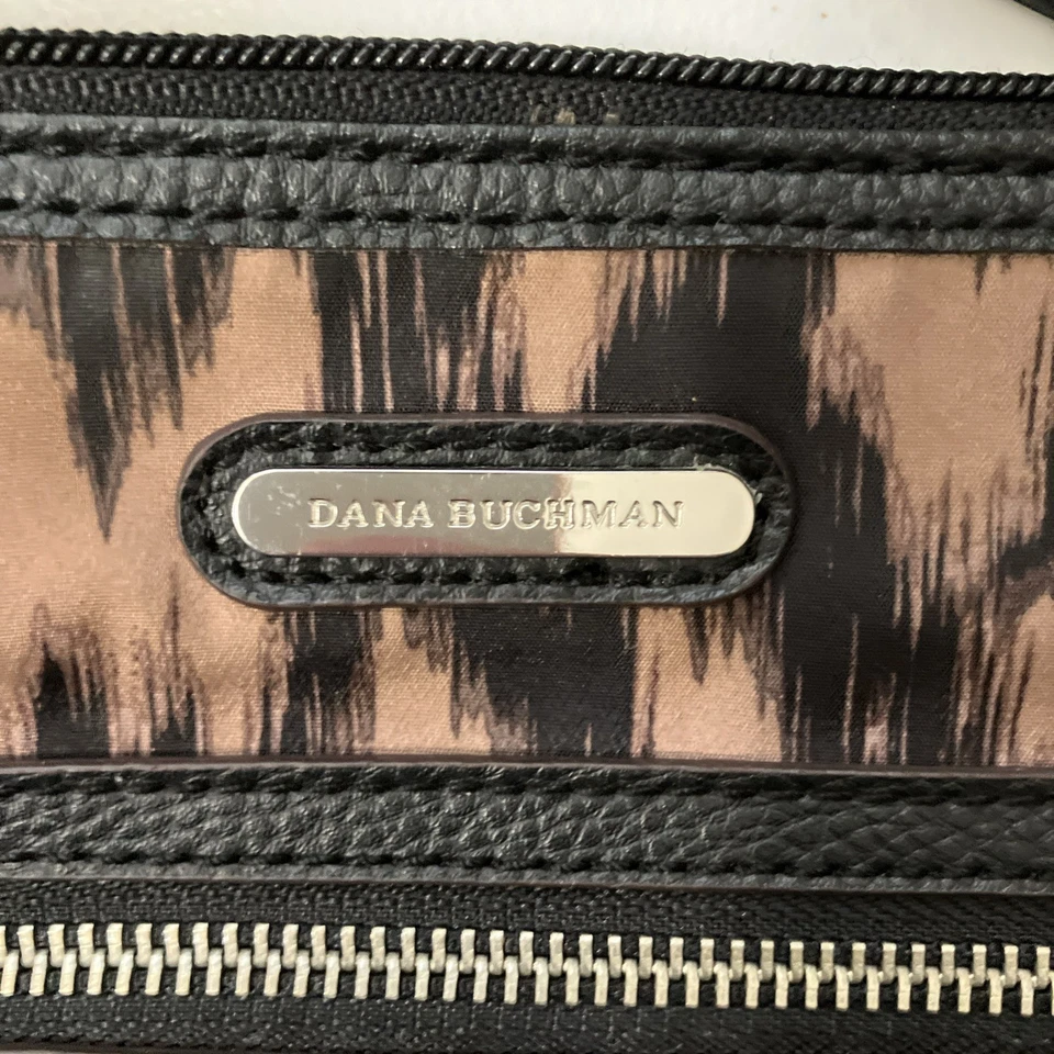 Mujer Dana Buchman Estampado Cartera Bandolera Leopardo Guepardo Nylon Foto 3 de 4