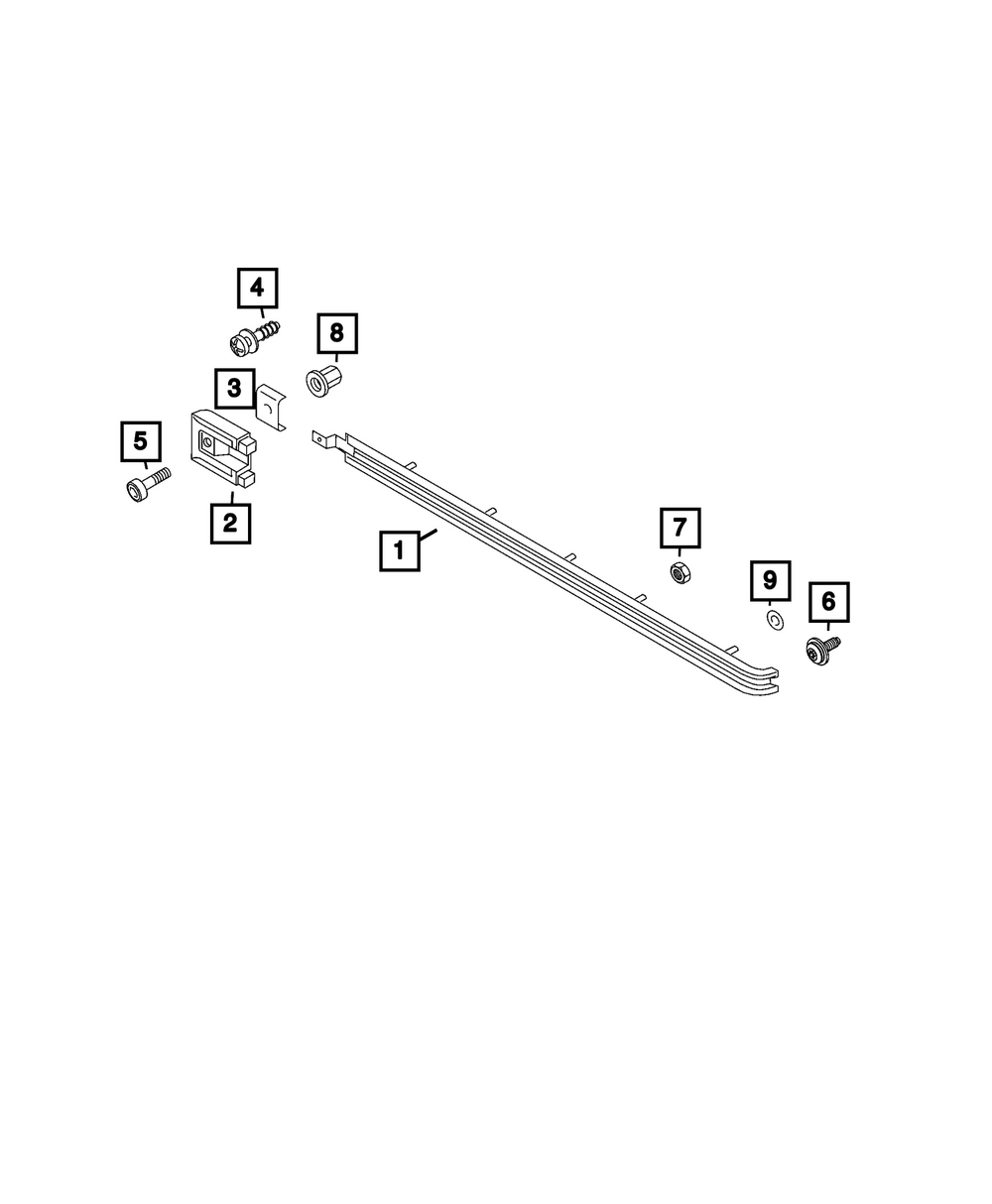 Genuine Mopar Sliding Door Track Left 68229649AB