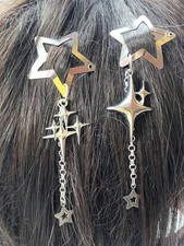 1 pair Y2K Star Hair Clips Grunge Punk Pair Women Accessories