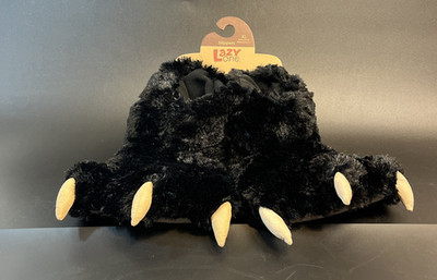 Lazy One Black Bear Paw Slippers Furry Animal Feet Claw Slippers Men Women XL