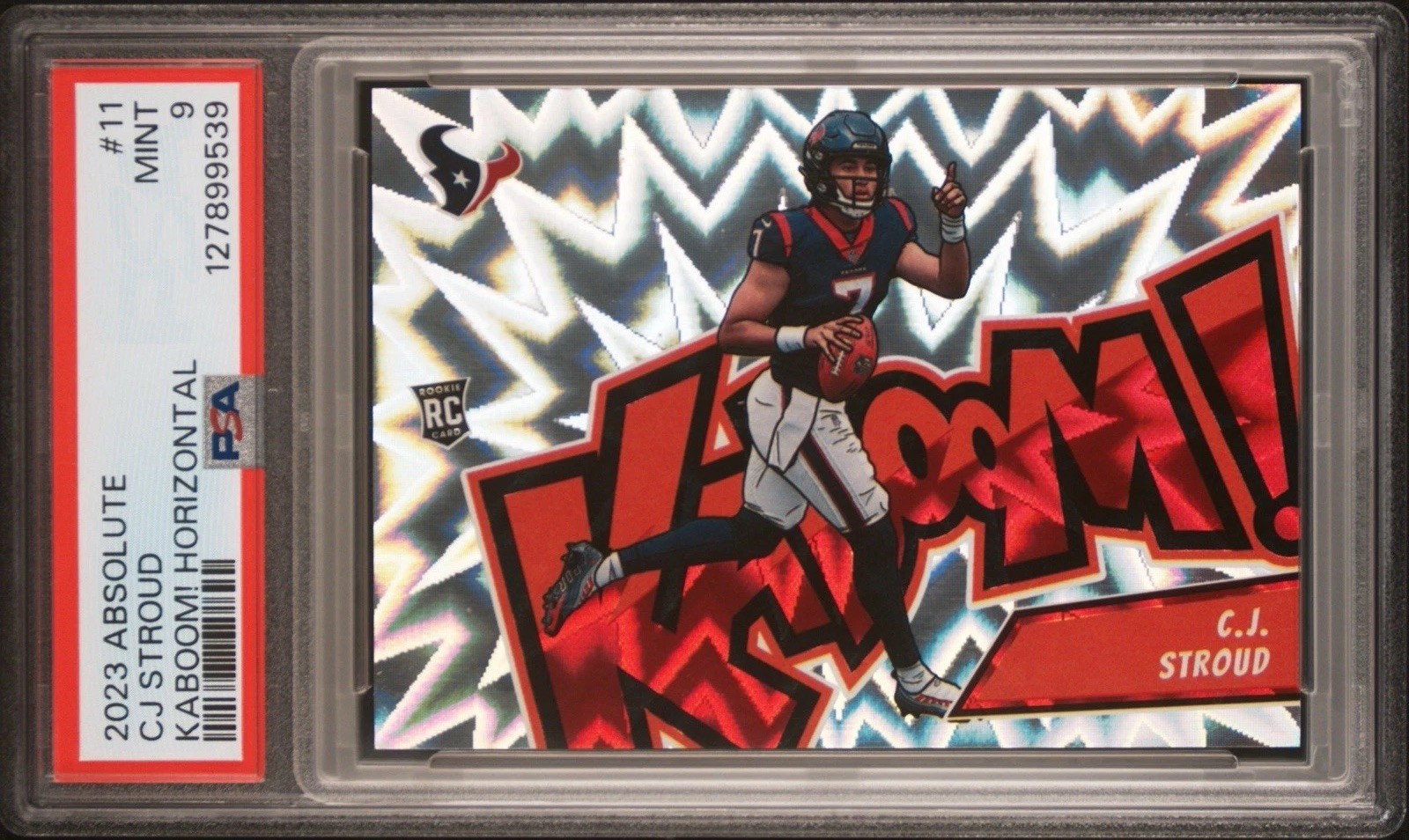 2023 Panini Absolute - C.J. Stroud - Kaboom Horizontal - SSP Case Hit - PSA 9