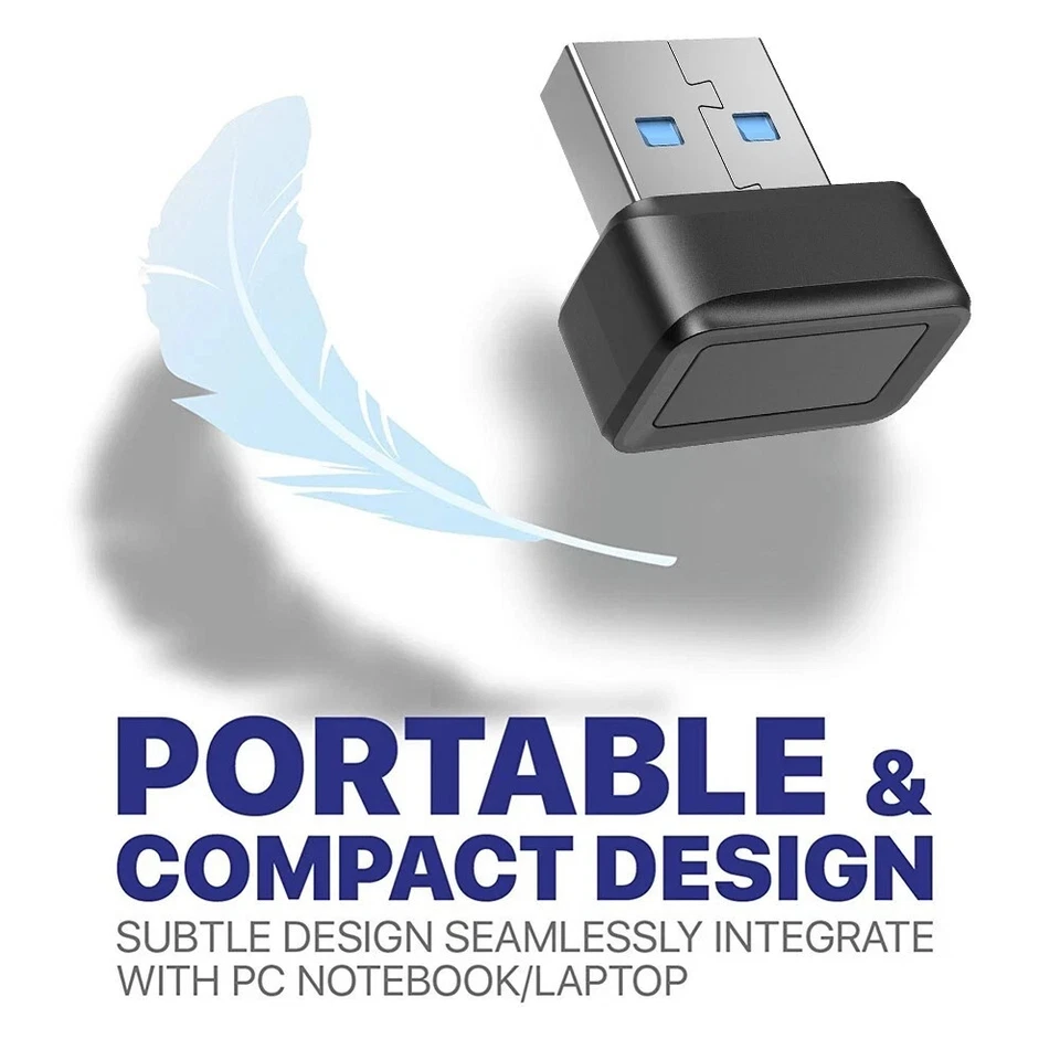 USB Fingerprint Reader for Windows 11/10 Hello Desktop, Laptop Security Lock - Image 3 of 4