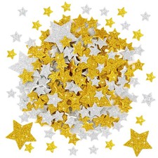 1026Pcs Glitter Star Foam Stickers,Gold and Silver Foam Stars Shape Stickers ...