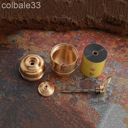 7.9cm Copper Prayer wheel Customized sutra mini Praying Wheel - Picture 3 of 5