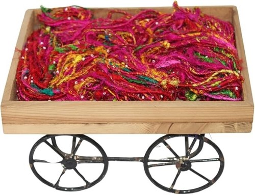 Knitsilk Recycled Sari Silk Beads Yarn - Purple, 80+ Yards, 100g x 2 count - Picture 5 of 22