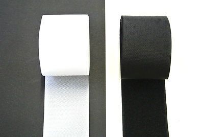 Aufnähen Haken und Schlaufe Band weiß schwarz ineinandergreifendes Band x1 x2 x5 x10 x25 Meter