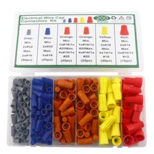 150/200pcs,Wire Connectors Nuts Multi-Size Electrical Terminal