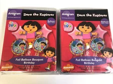 2 Packs Anagram Dora The Explorer Happy Birthday Balloons 5CT Each Foil Large