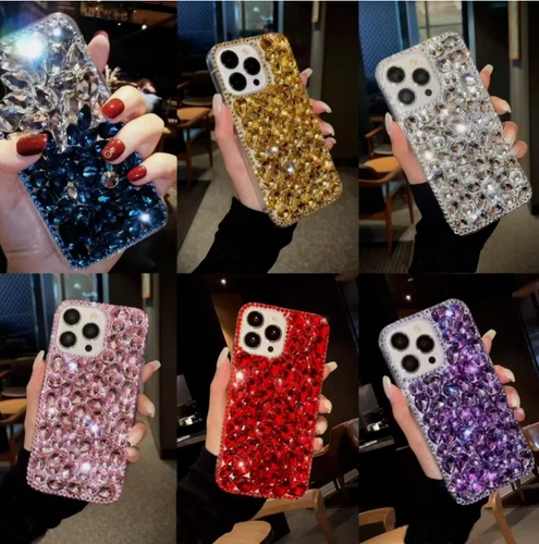 Bling Glitter Sparkle Women Diamond Rhinestone Back Phone Case for Moto/Google