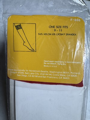 Red Vintage Knee Hi Reinforced Toe Knit Stockings Ultra Sheer