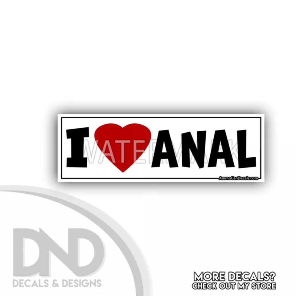 Set of 4 prank magnetic OR bumper sticker magnet funny hilarious I love gay porn - Image 3 of 4