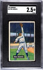 1951 Bowman #26 Phil Rizzuto SGC 2.5 New York Yankees HOF Baseball Card