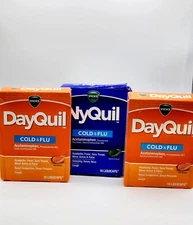 3x Vicks DayQuil & NyQuil Cold & Flu LiquiCaps~16 ct ea~Total 48~ Exp 9 & 10/25