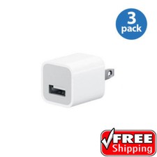 3 PACK OEM Apple Original Wall Charger iPod iPhone A1385 USB Power Brick MD810LL