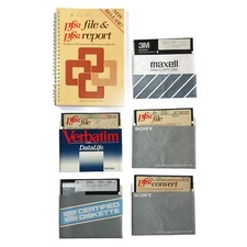 Apple II C E PFs File Report System Computing User Manual Floppy Disks 1985