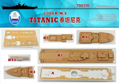 Shipyard 1/700 700110 Wood Deck RMS Titanic for Academy