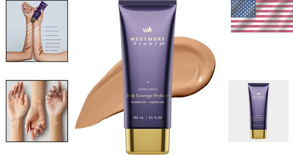 Long Lasting Waterproof Body Makeup - 3.5 Oz Flawless Finish for All Skin Types - Image 2 of 4