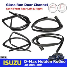 Glass Run Door Channel Rubber Set 4 Fits Isuzu D-Max TFR 4D Pickup 2003-11 EBEZ