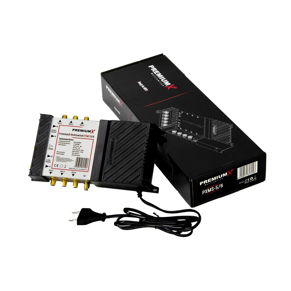 HD TV Multischalter Set PMSE Verteiler 5/6 Sat Anlage 6 Teilnehmer Quattro LNB - Bild 3 von 4