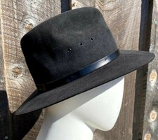El Dorado Traders Fedora Fur Hat - Custom Made in USA - Beaver Hats - 6-7/8"