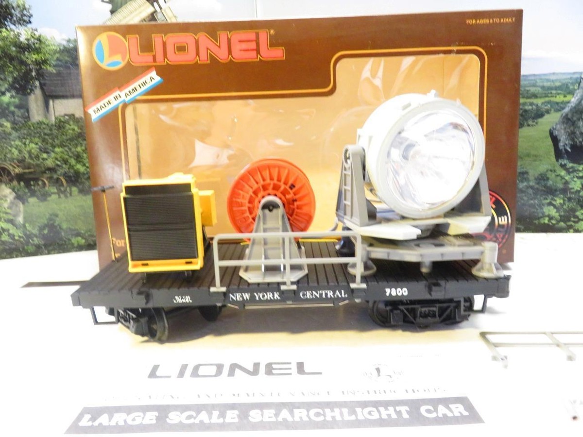 G SCALE - LIONEL 87800 NYC EXTENDED SEARCHLIGHT CAR- LIGHTED- NEW 