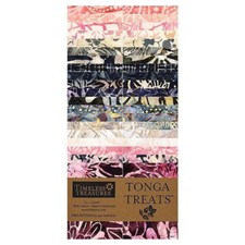 Precut Fabric Tonga Treats Bk Cherry 40 Strips 2.5"X44" Batik Timeless Treasures