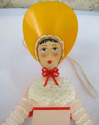 Victorian Mother & Child Wood Jumping Jack Pull String Toy