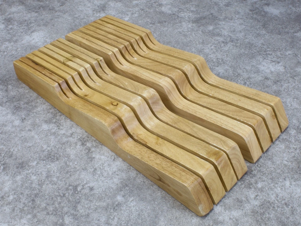 WUSTHOF In Drawer Knife Organizer Holder 14 Knife Slot Storage Wooden Block - Image 3 of 4