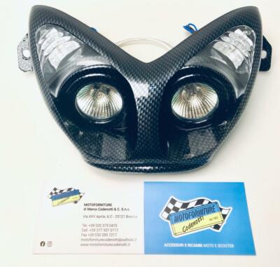 Maschera Faro 4 Alogene Nitro Per Aerox | Compatibile | Colore Nero - Foto 2