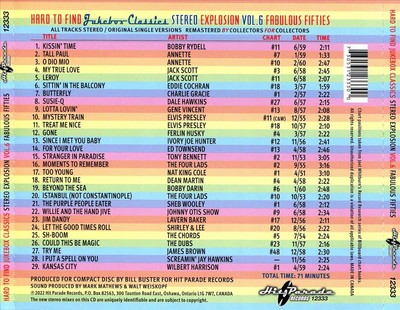 VARIOUS ARTISTS HARD TO FIND JUKEBOX: STEREO EXPLOSION, VOL. 6 NEW CD