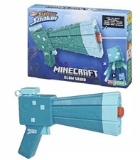 Minecraft Glow Squid Nerf Super Soaker Water Toy Outdoor Wet Fun Hasbro