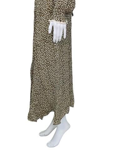 Doen Femmes Eugénie Imprimé Floral Col V Crêpe Long Maxi Robe TAILLE S - Photo 8 sur 22