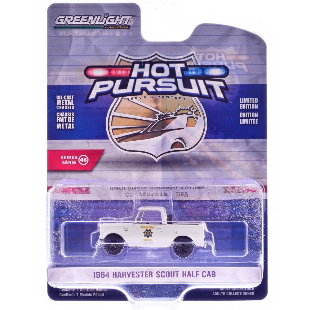 Greenlight 1:64 Hot Pursuit 1964 Harvester Scout Half Cab - New