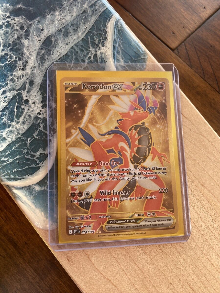 Pokemon Scarlet and Violet - KORAIDON EX GOLDEN HYPER RARE - 254/198 NM/M