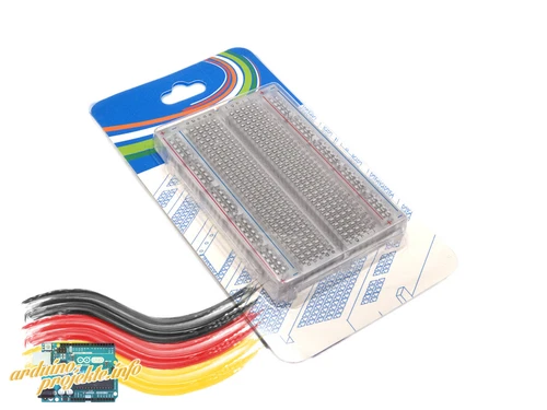 Steckbrett Breadboard 400 Kontakte Experimentierbrett 83x55mm Transparent
