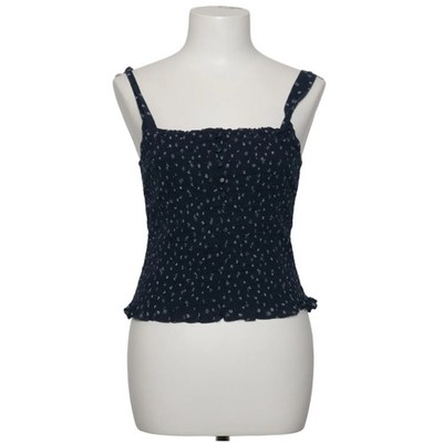 Madewell, Crop Top, Größe: S, Blau, Baumwolle/Elasthan/Polyester, Gepunktet #RgW