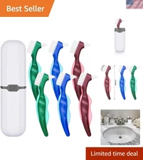 Durable 6-Piece Hard and Soft Denture Cleaning Brushes with User-Friendly Design