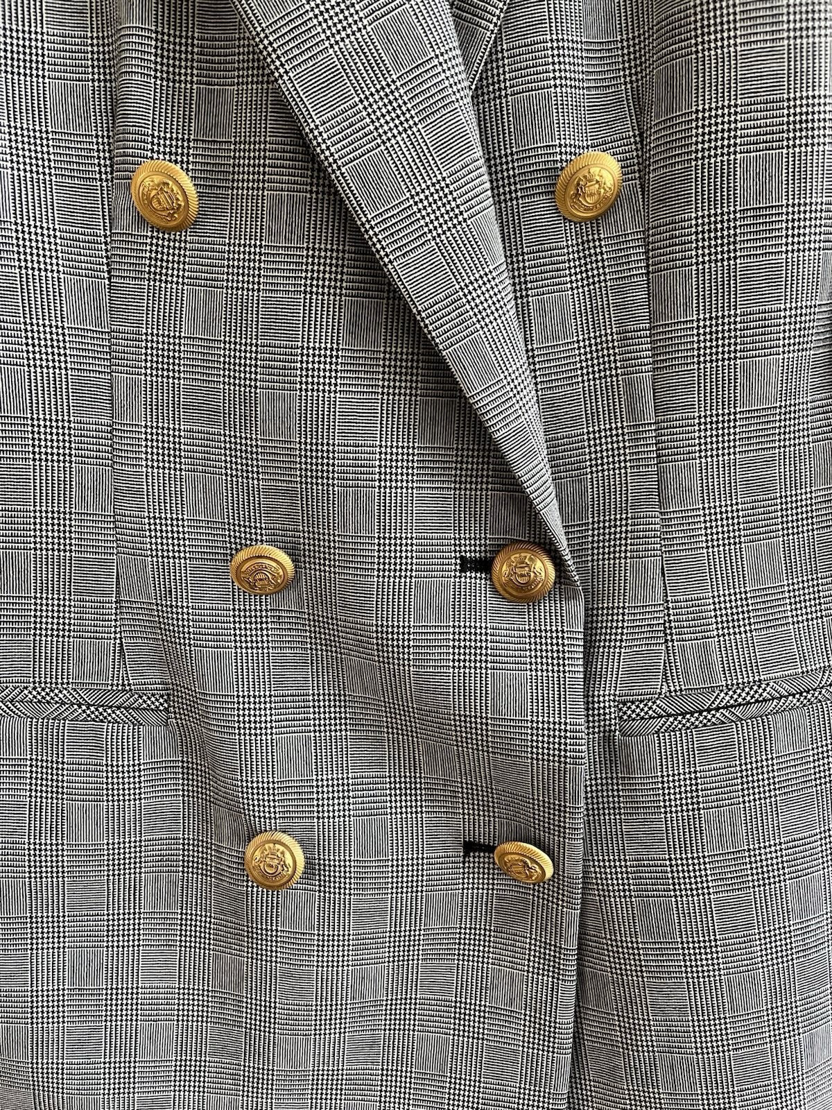 Pendleton Houndstooth Plaid Double Breast Blazer … - image 7