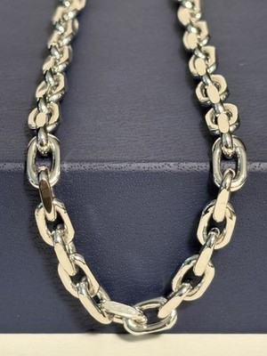 Sterling Silber 20 Zoll + 1 Zoll Karabiner 53,5 g Anker Kabel Gliederkette schwer 925