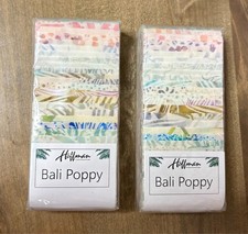2 Hoffman Bali Poppy Batik Fabric Strip Packs Precut Quilting Fabric NEW