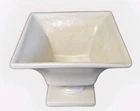 Vintage Haeger Pottery USA Ivory Ceramic Pedestal Planter/Vase