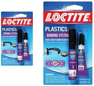 Loctite Super Glue Plastics Bonding System with Activator 2-Gram 2 Pack