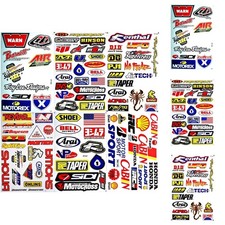 6 Sheet Dirt Bike Motocross Atv Vinyl Decal Sticker Set Weatherproof Die-cut