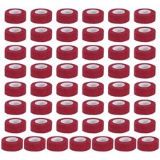 Self Adhesive Bandage Wrap 177" x 1", 50 Pcs Wrap Tape, Dark Red