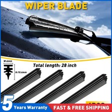 4PCS Universal 28" Car Bus Silicone Frameless Windshield Wiper Blade Refills AU