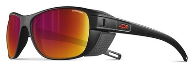 Julbo Camino Sunglasses Large Black Frame Red Mirror Lens Spectron 3 VLT 13%