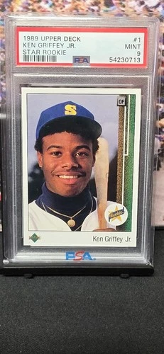1989 Upper Deck - Star Rookie Ken Griffey Jr #1 (RC) PSA9