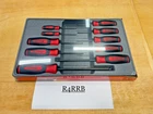 Snap-on Tools USA NEW 10pc RED Soft Grip SAE Ball Hex Screwdriver Set SGAB1000BR